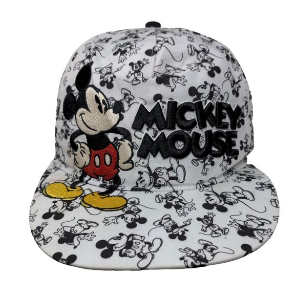 Mickey Mouse Snapback Hat Multi Adult 57-60cm Embroidered All Over Print - Picture 1 of 10